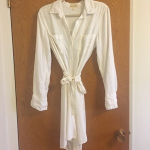 Anthropologie Cloth & Stone white shirt dress